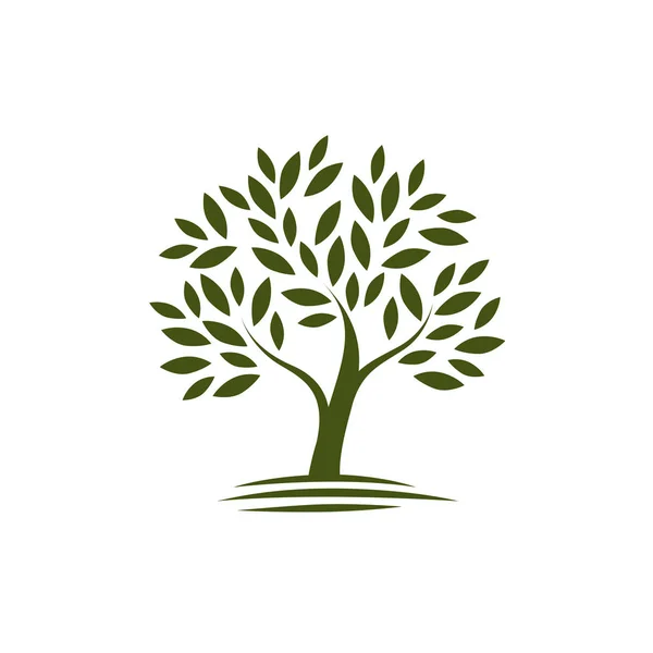 Árvore Logotipo Ecologia Ícone Natureza Símbolo Ilustração Vetorial Isolada Sobre — Vetor de Stock