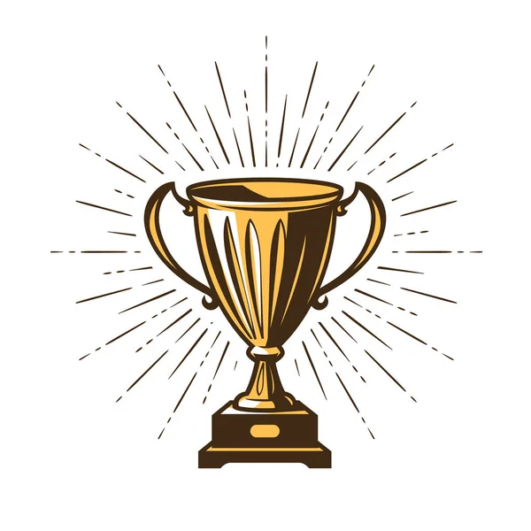 Trophée Gagnant Gagnant Gagnant Champion Illustration Vectorielle Symbole — Image vectorielle