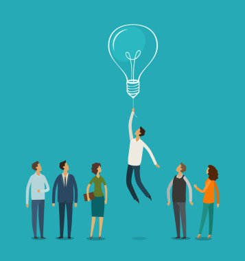 iş fikri, kavram. kariyer başarı motivasyon ilerleme vektör