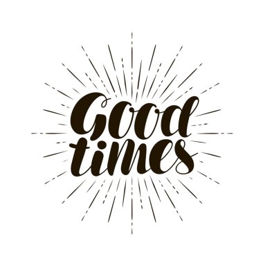 İyi günler, el yazı. Pozitif teklif, hat vektör çizim