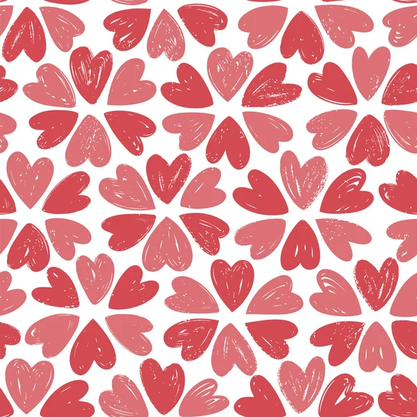 Romantische nahtlose Muster. Blumenmuster. handgezeichnete Vektor-Illustration — Stockvektor