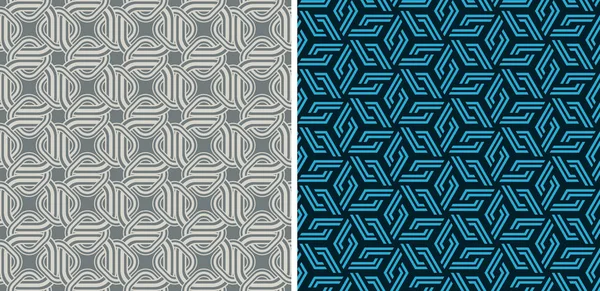 Conjunto de patrones sin costura. vector de fondo geométrico abstracto — Archivo Imágenes Vectoriales