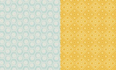 Kusursuz desenler kümesi. Soyut geometrik arka plan vektörü