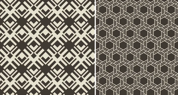 Ensemble de motifs sans couture. vecteur de fond géométrique abstrait — Image vectorielle