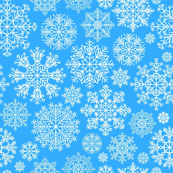 Χιονονιφάδα με απρόσκοπτη φόντο. Vintage χειμερινή μοτίβο. Χριστουγεννιάτικο διάνυσμα — Διανυσματικό Αρχείο