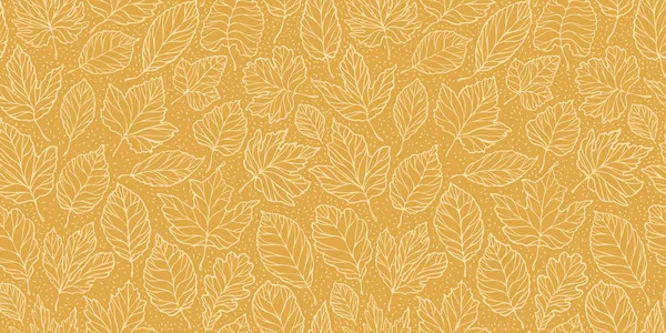 Automne fond sans couture avec des feuilles. Illustration vectorielle de chute de feuille — Image vectorielle