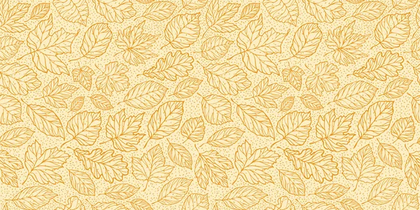 Automne fond sans couture avec des feuilles. Illustration vectorielle de chute de feuille — Image vectorielle