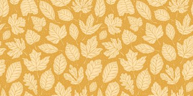 Yaprak düşmesi kusursuz arka plan bırakır. Sonbahar konsepti. Vektör çizimi