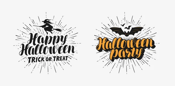 Ručně kreslené Halloweenské písmo. Holiday vector illustration — Stockový vektor