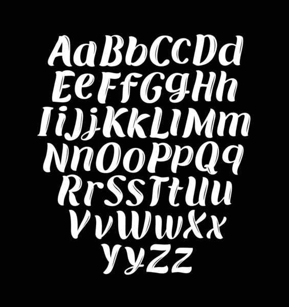 Handgezeichnetes Schriftset. Typografie Alphabet Vektorillustration — Stockvektor