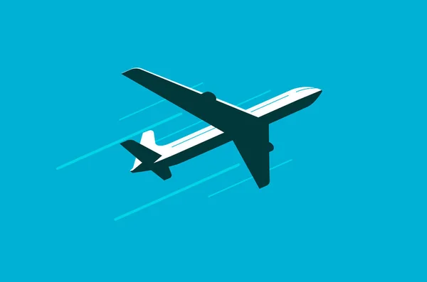 Avion Volant Dans Ciel Compagnie Aérienne Commerciale Vecteur Avion — Image vectorielle