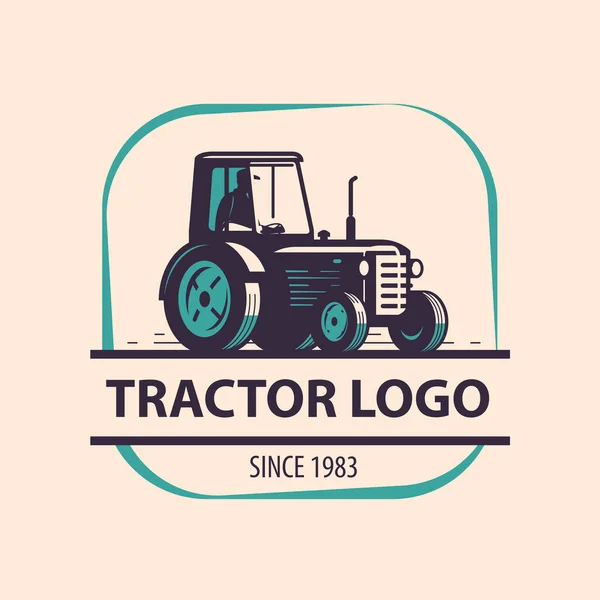 Das Logo Des Traktors Landwirtschaft Landwirtschaft Vektor Illustration — Stockvektor