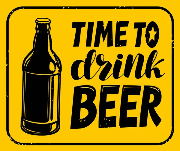 Σημάδι Μπύρας Ρετρό Αφίσα Για Pub Bar Vintage Διάνυσμα — Διανυσματικό Αρχείο