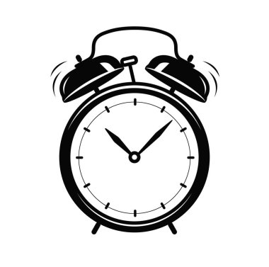 Alarm saat simgesi. Bitiş tarihi, zaman vektörü illüstrasyonu