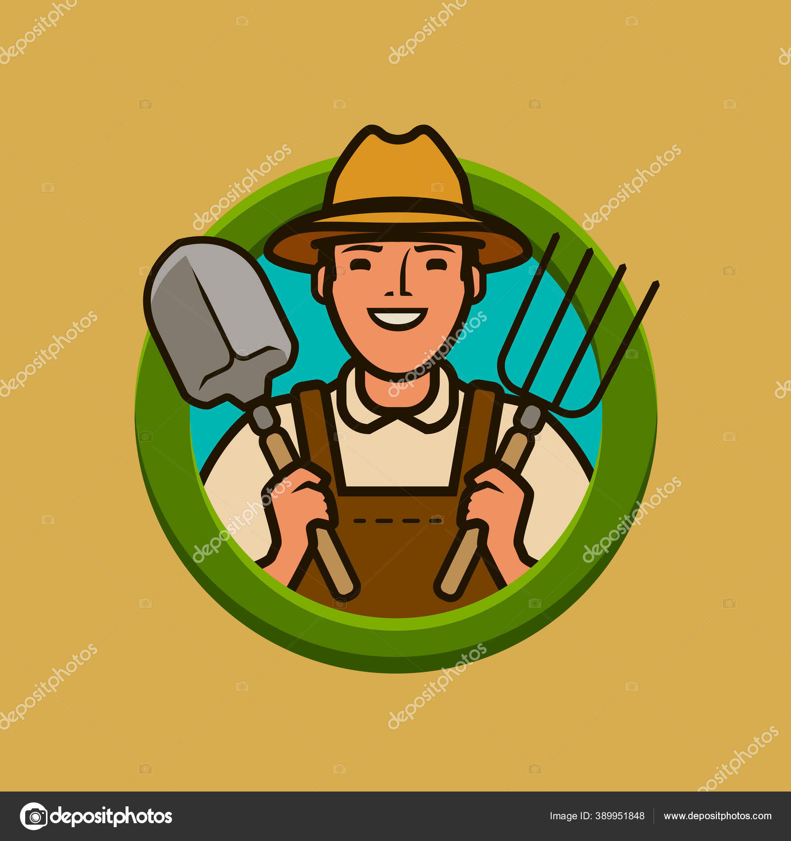 Logo Petani Atau Label Pertanian Vektor Pertanian Vektor Stok oleh  ©sergeypykhonin 389951848, image size:1600x1700