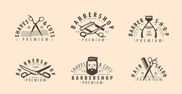 Barbershop symbol. Hairdressing salon beauty concept