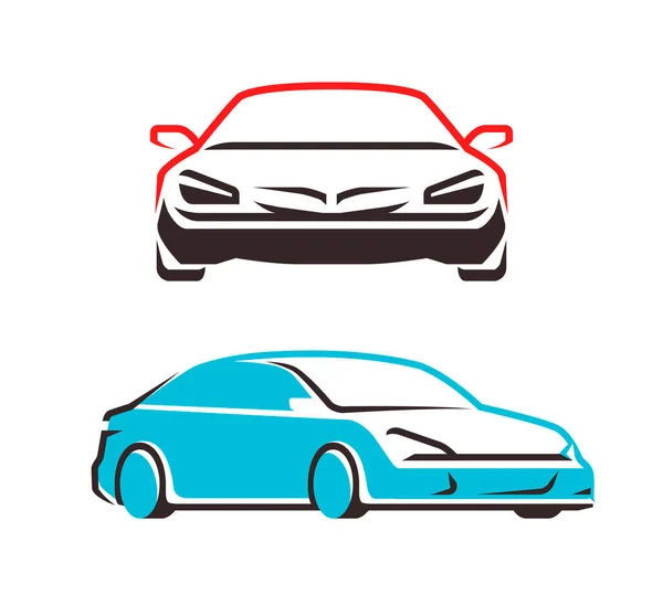 Araba Logosu Taşıma Otomobil Sembolü Vektör Illüstrasyonu — Stok Vektör