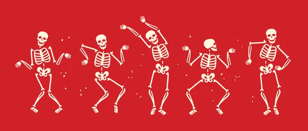 Símbolo Esqueleto Divertido Halloween Concepto Vector Ilustración — Vector de stock