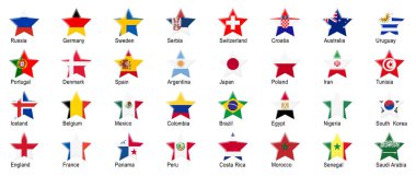 Rus futbol oyun 2018 milli takımlar Alle bayrakları