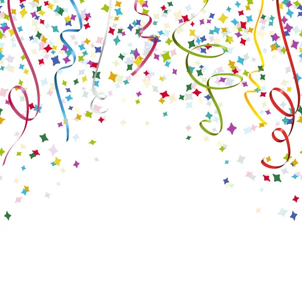 Banderoles Colorées Fond Confettis Pour Fête Utilisation Festival — Image vectorielle