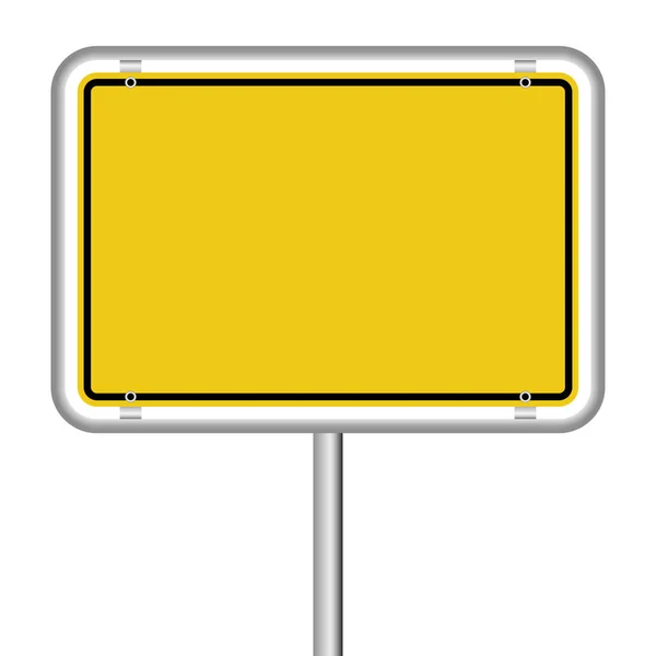 ドイツの町のサインは無料のコピースペースベクトルファイルと黄色 — ストックベクタ