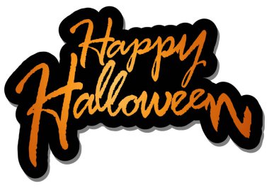 Cadılar Bayramın kutlu olsun yazı ile siyah sınır turuncu ile selamlar