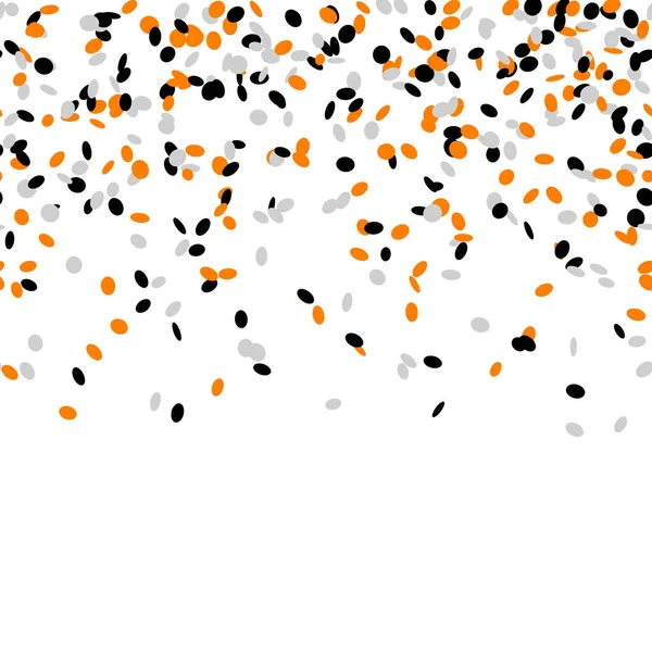 Fondo Confeti Sin Costuras Con Confeti Negro Naranja Blanco Para — Vector de stock