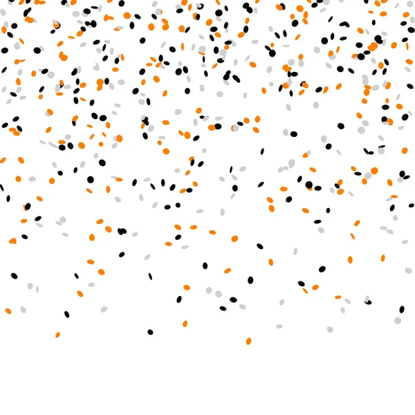 Bezproblémové Konfety Pozadí Černé Oranžové Bílé Konfety Halloween Rozložení — Stockový vektor