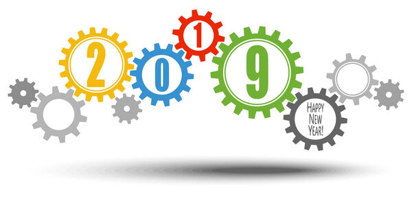 сотрудничество в разных цветах к Новому 2019 году
