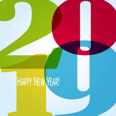 renkli arka plan kavramı için yeni yıl 2019 selamlar