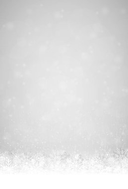 Gümüş renkli arka plan ile kar kar pul alt tarafında, soyut düşmek