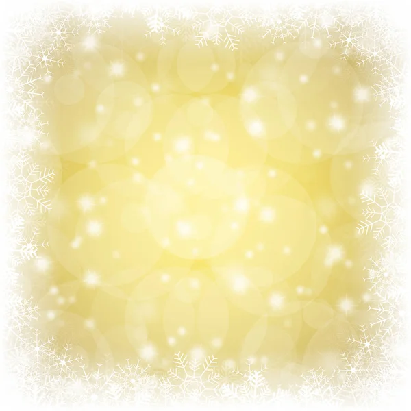 Золотий Абстрактний Фон Блискучими Зірками Розмиваннями Білою Рамкою — стоковий вектор