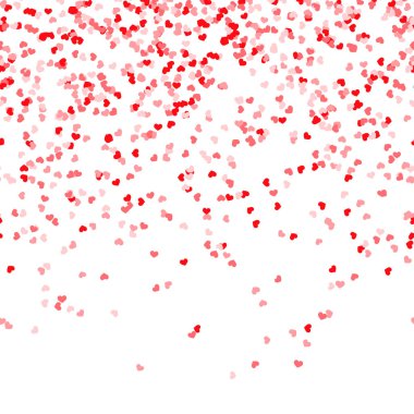 Sevgililer kez farklı renkli konfeti yürekleri sorunsuz arka plan