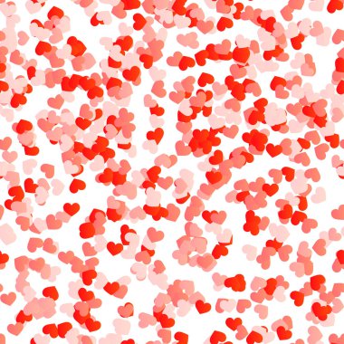 Sevgililer kez farklı renkli konfeti yürekleri sorunsuz arka plan