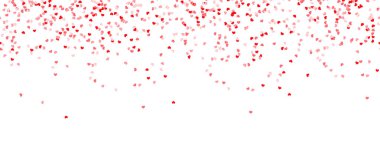 Sevgililer kez farklı renkli konfeti yürekleri sorunsuz arka plan