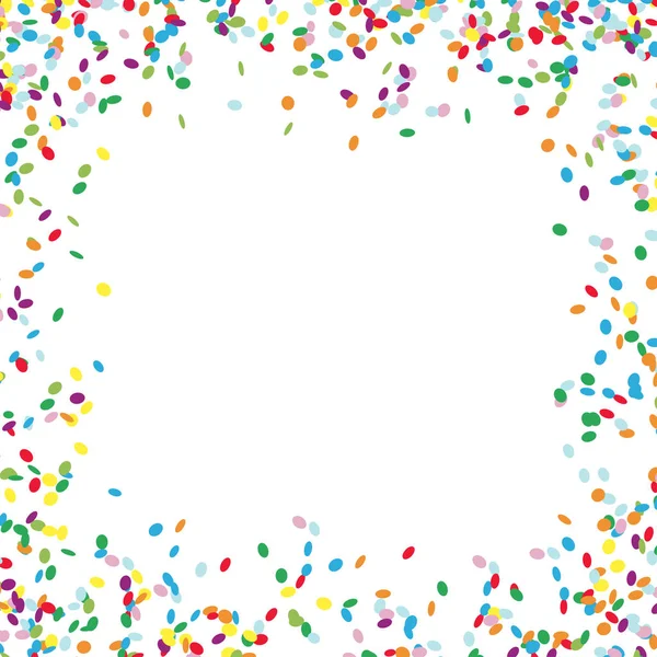 誕生日の挨拶のため無料の中間に異なる色の紙吹雪とベクトル イラスト背景 — ストックベクタ