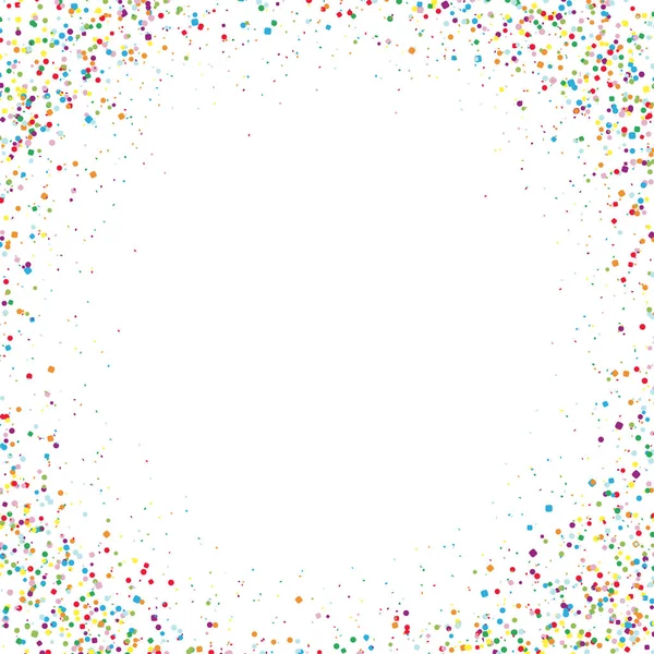 Векторная Иллюстрация Разноцветных Конфетти Уголков Бесплатным Средним Карнавала Вечеринок Белом — стоковый вектор