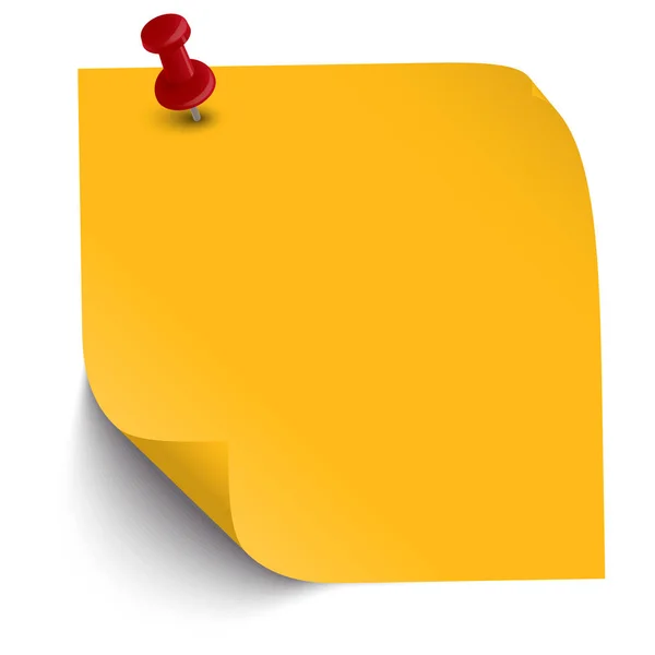 Illustration Vectorielle Note Collante Colorée Avec Aiguille Épingle — Image vectorielle