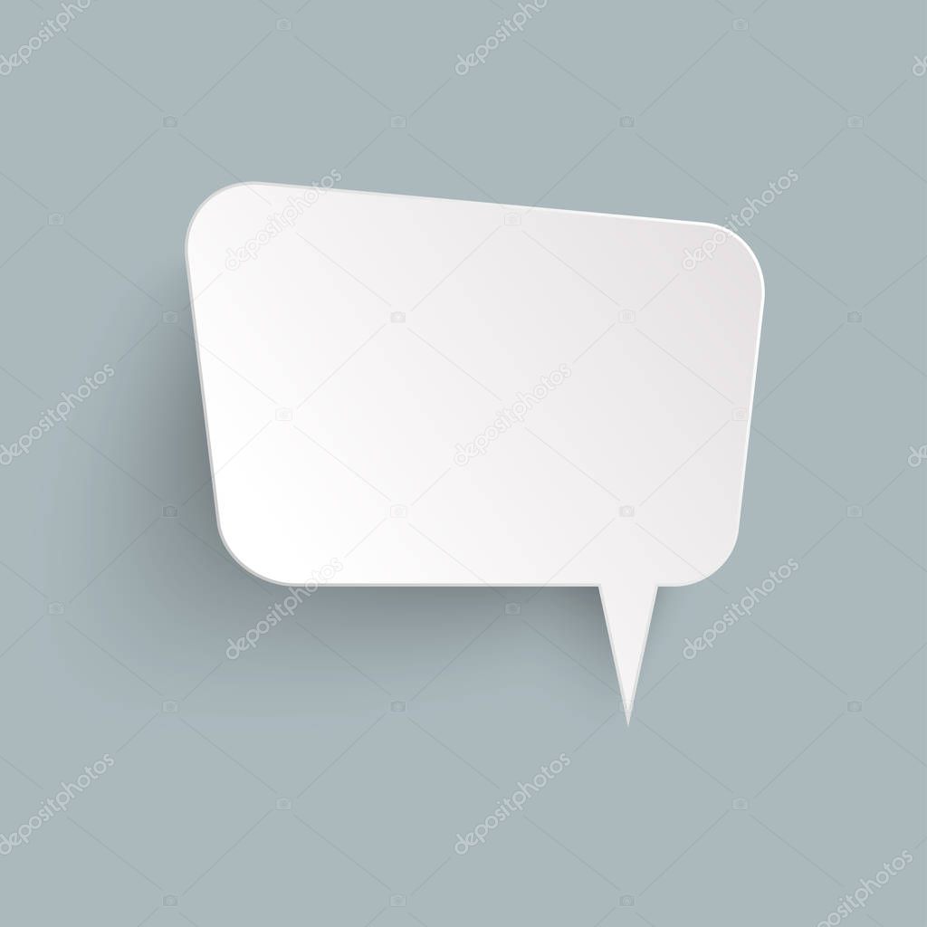 illustration of speech bubble with shadow looking like sticker