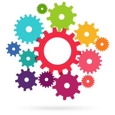 renkli takım çalışması Dişliler