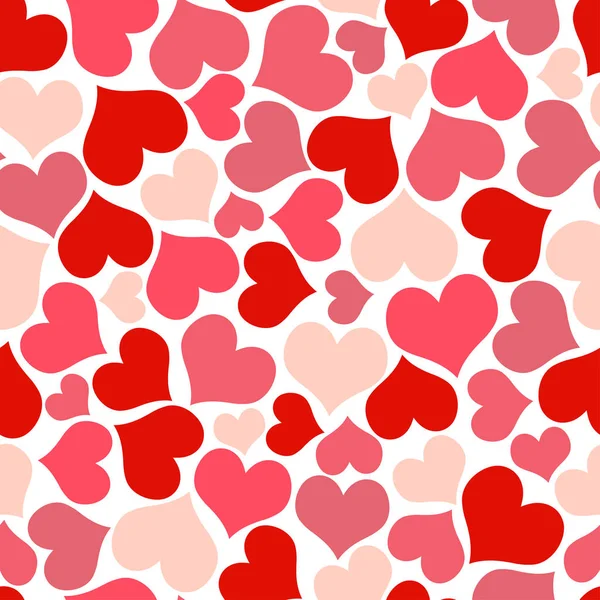 Seamless loving hearts valentine background — Stock Vector
