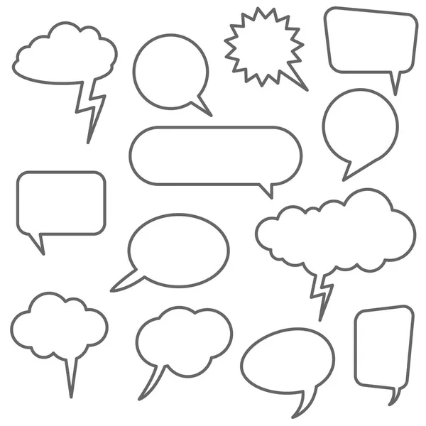 Different speech bubbles collection — Stock Vector