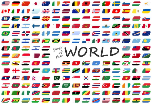 Todas las banderas del mundo — Vector de stock