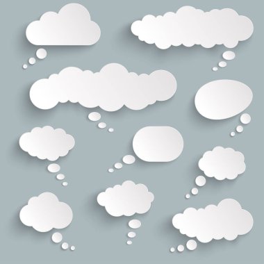 Gölge baloncuklarla düşündüm sticker