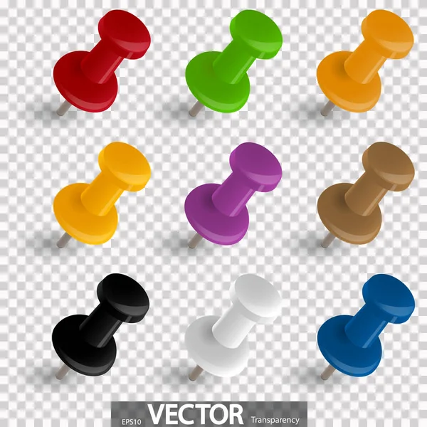 Aiguilles à épingle colorées — Image vectorielle