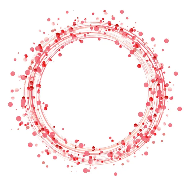 Foudre rouge avec des points et des effets scintillants — Image vectorielle