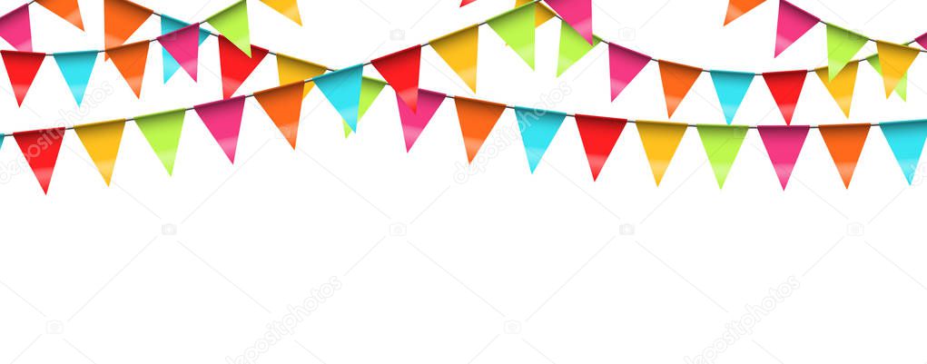 seamless colored garlands background