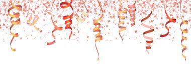 kesintisiz renkli konfeti ve flamalar