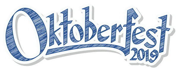 Header with text Oktoberfest 2019 — Stock Vector