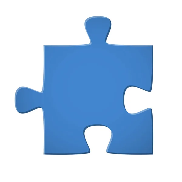 Puzzle pezzo blu — Vettoriale Stock